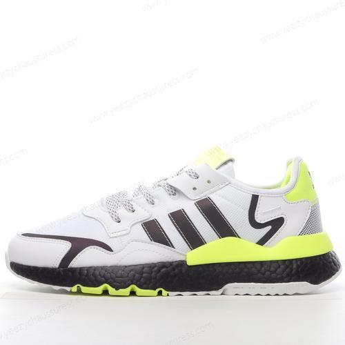 Adidas Nite Jogger ‘Blanc Noir Vert’ Homme/Femme EG6749