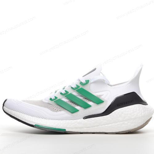 Adidas Ultra boost 21 ‘Blanc Vert Noir’ Homme/Femme FZ2326